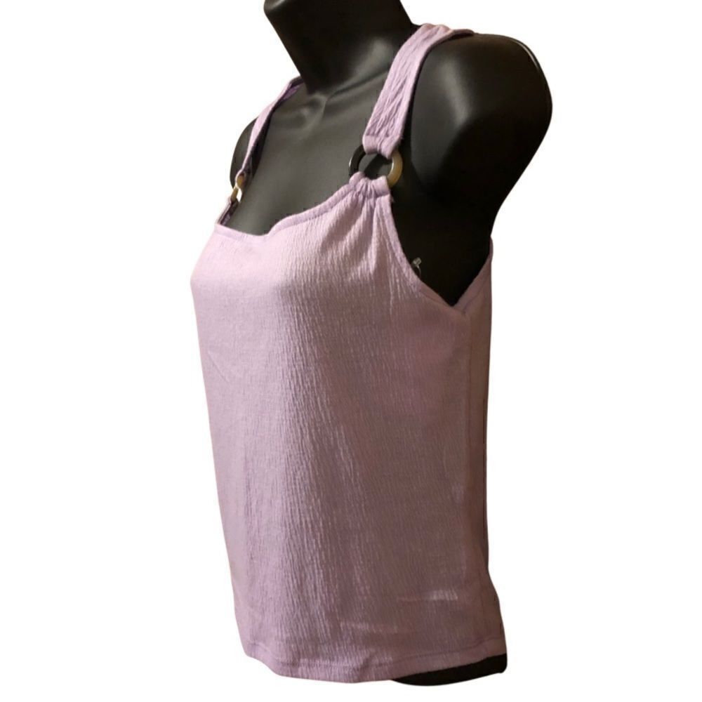 SO lavender Crinkle knit O ring tank top | Junior size S